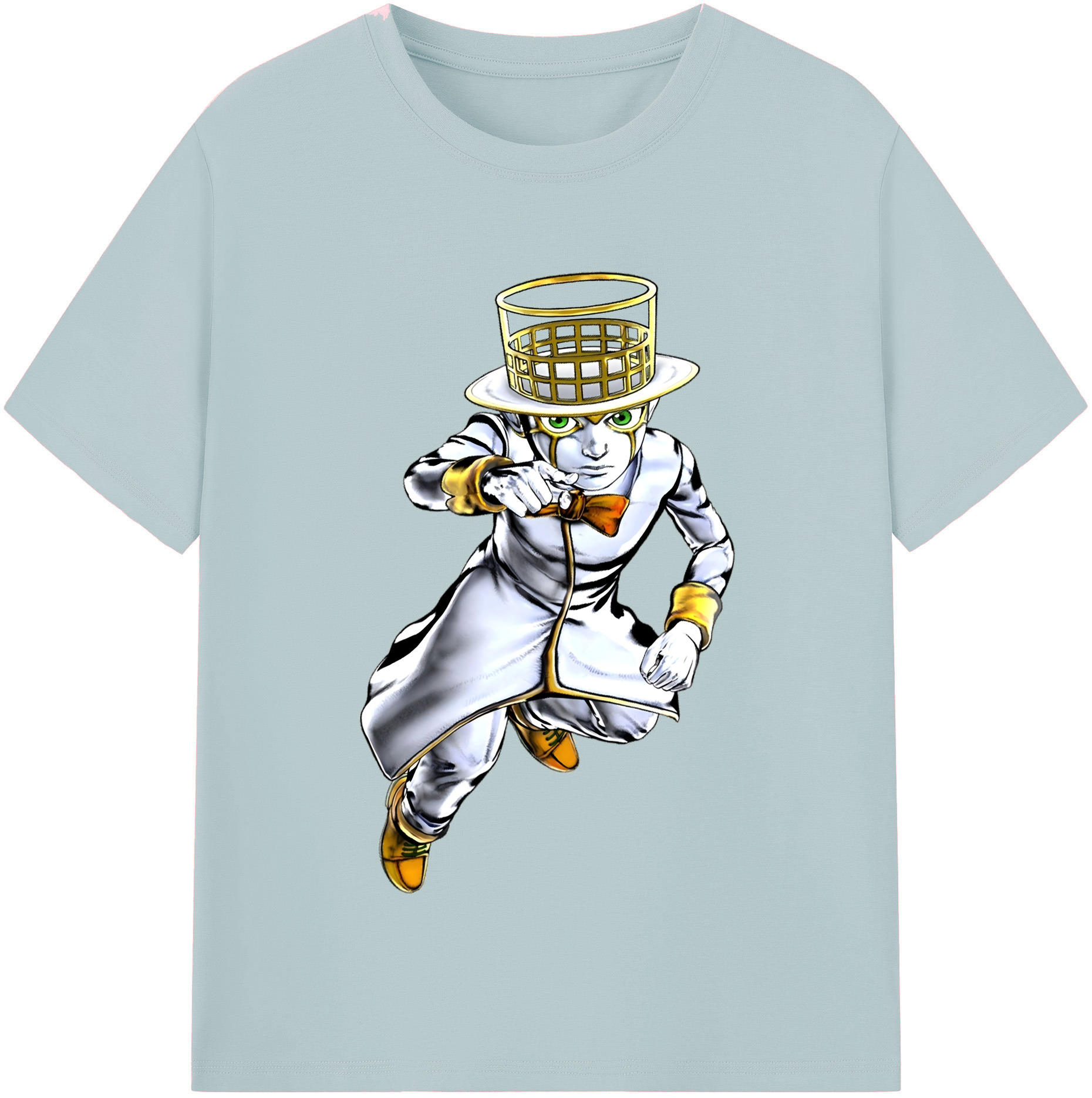 （画像用） ジョジョの奇妙な冒険 岸辺 露伴（きしべ ろはん） JoJo's Bizarre Adventure Rohan Kishibe 綿100％半袖Tシャツ（フロントプリント）